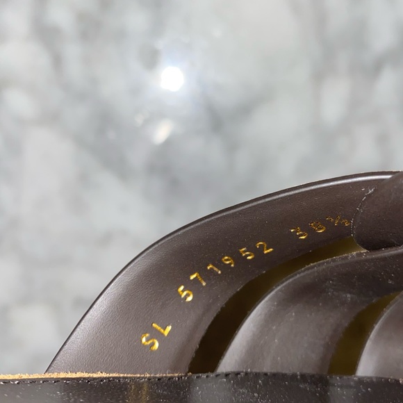 ✨SOLD✨ NIB Authentic Saint Laurent Tribute Mule Sandals in Suede size 38.5 - Picture 9 of 11